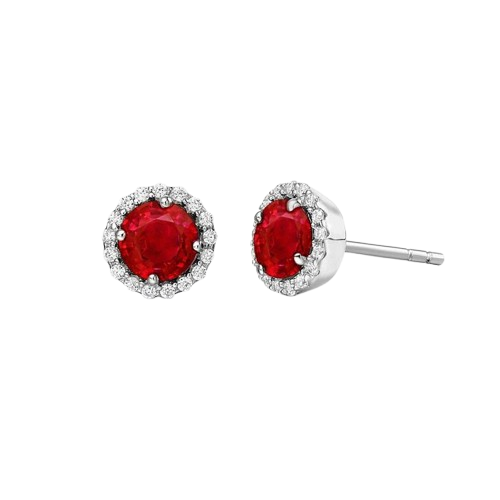 Ruby Stud Earrings